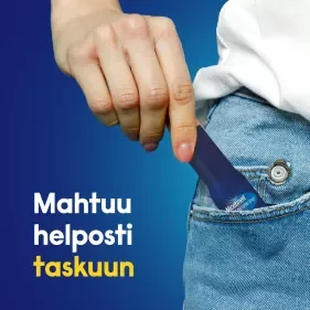 Nicotinell mahtuu helposti taskuun